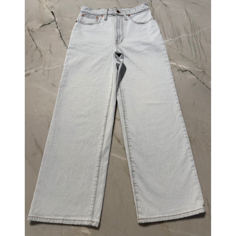 Madewell The Perfect Vintage Wide Leg Crop Jeans Size 27 Light Wash High Rise